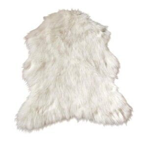 Luxurious White Faux Fur Sheep Throw Rug Chair Cover Home Decor Or Photography P